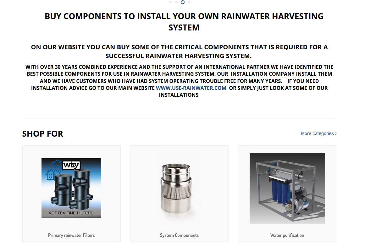 Buy rainwater harvesting components online 